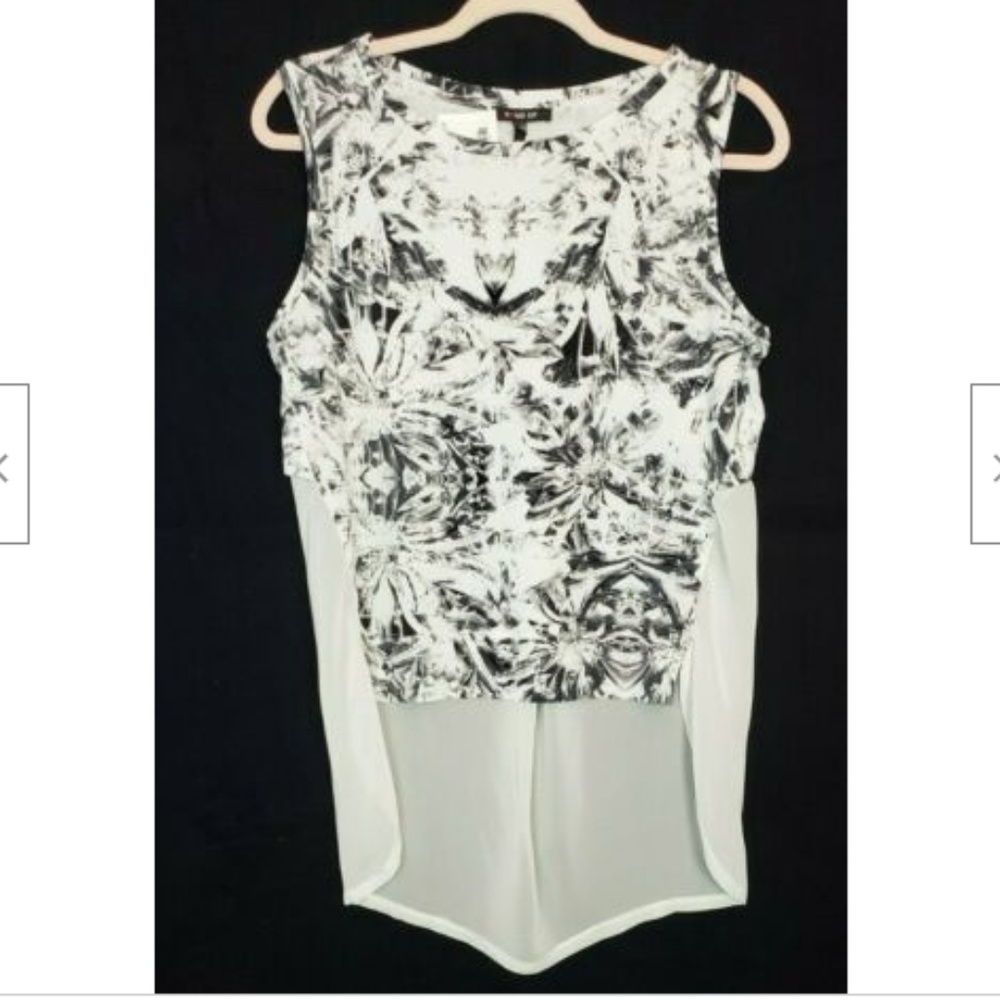 KIIND OF LILLIE STYLE  Printed Sleeveless Hi-Lo